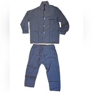 Bill Blass Blue Checkered Men's Pajama Set